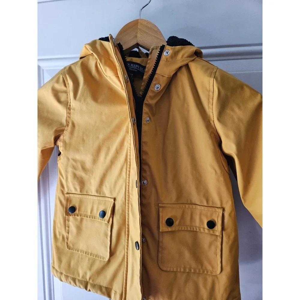 Urban Republic Toddler 3T Mustard Yellow‎ Hooded Sherpa Lined Jacket Coat